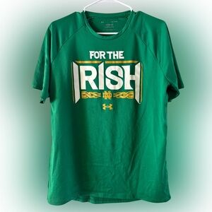 Under Armour Men's Green Tech Tee Notre Dame T-shirt Size Medium